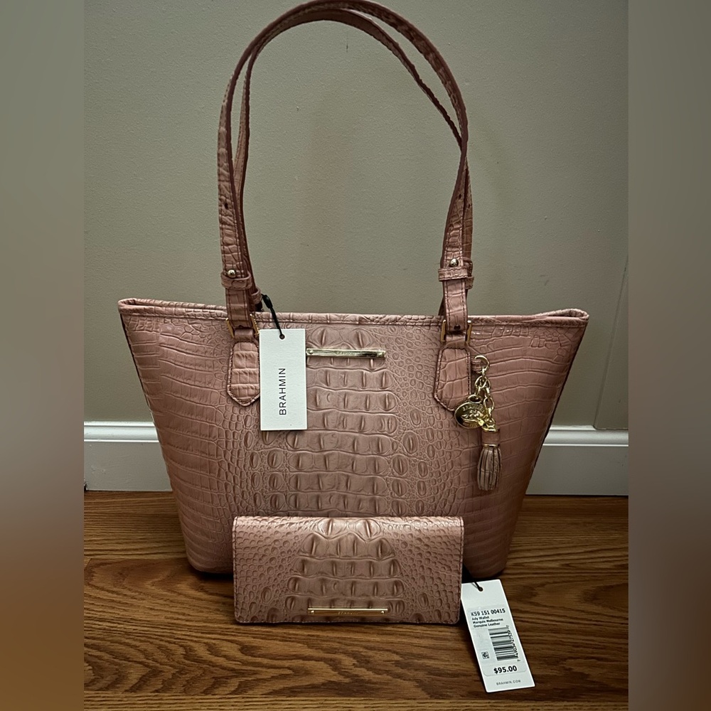 Brahmin Medium Asher Marquis Melbourne with Ady Wallet, NWT